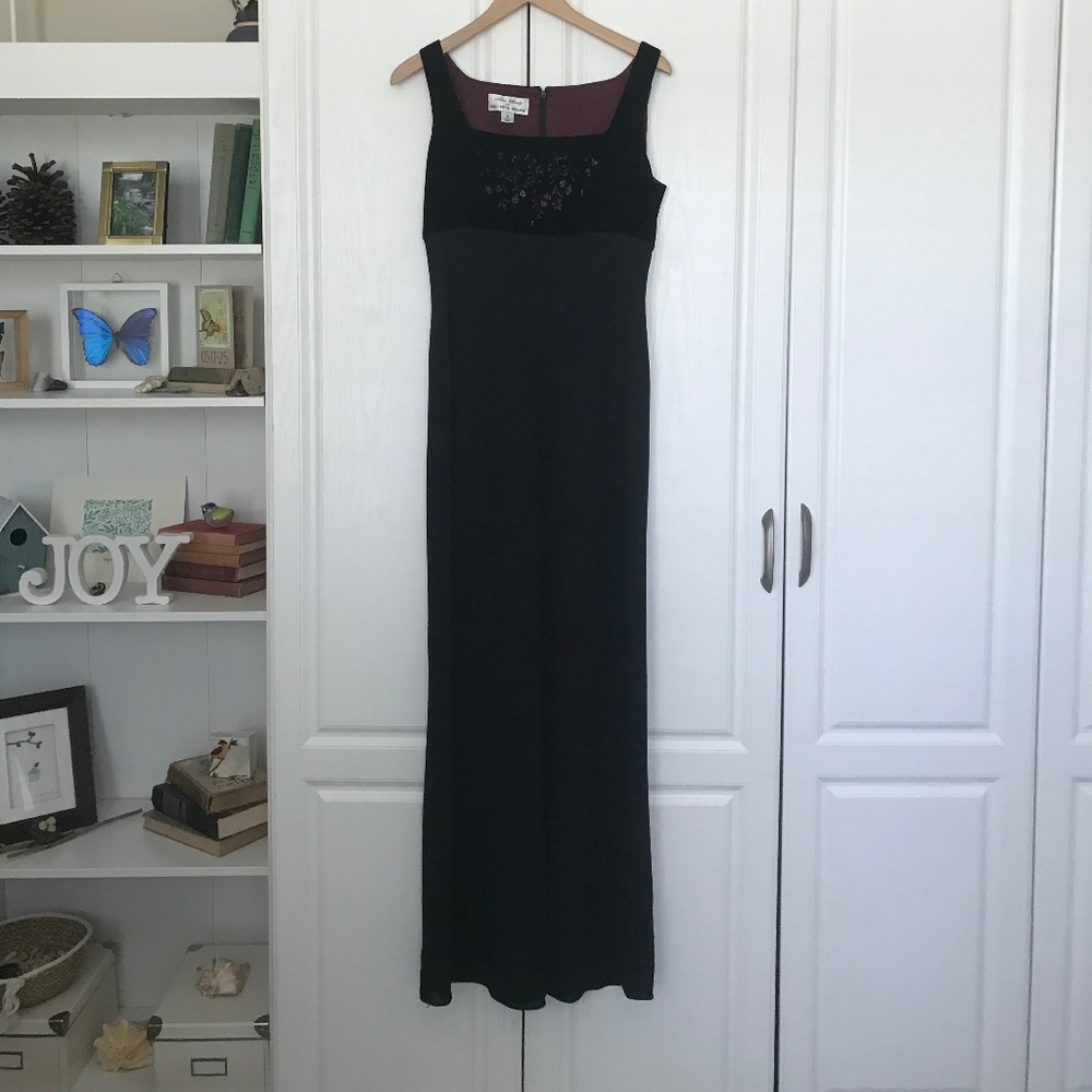 Vintage velvet 90’s maxi dress
